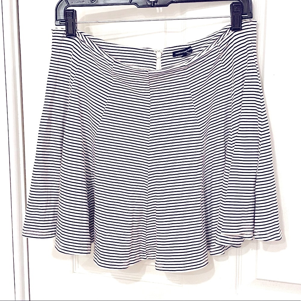 American Eagle striped cotton skater skirt